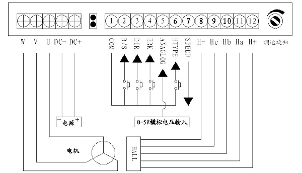 無刷驅(qū)動器接線圖